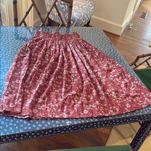 Floral Red Maxi Skirt